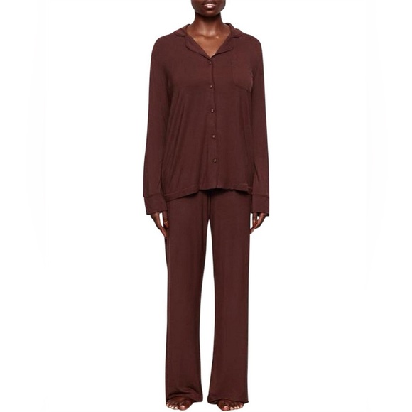 SKIMS SOFT LOUNGE SLEEP SET COCOA XS - Picture 2 of 10